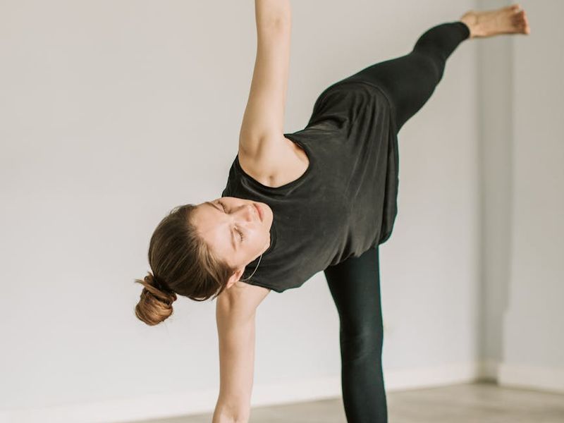 Close up of yoga movements focusing on alignment and grace